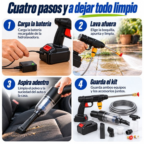 Cuatro pasos para usar el kit de limpieza