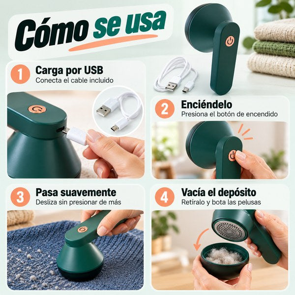 Removedor de Pelusas: Ropa como nueva en segundos