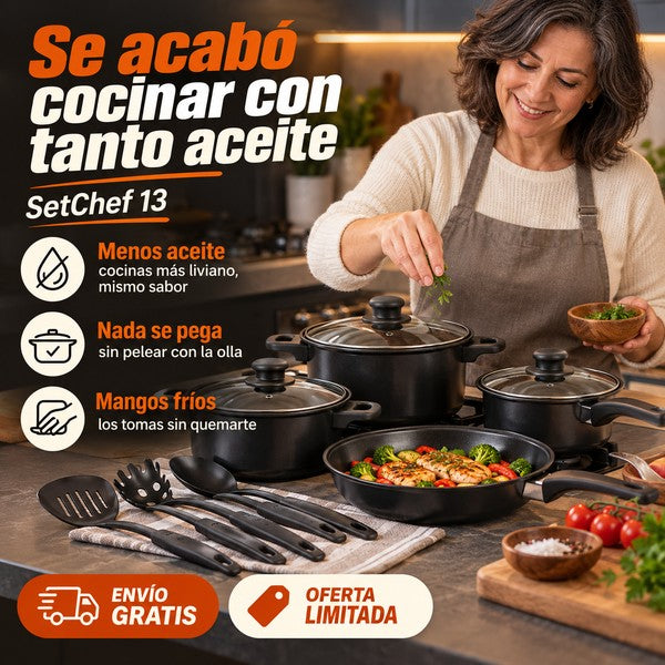 Set Chef 13 - Nunca Más se te Pega la Comida