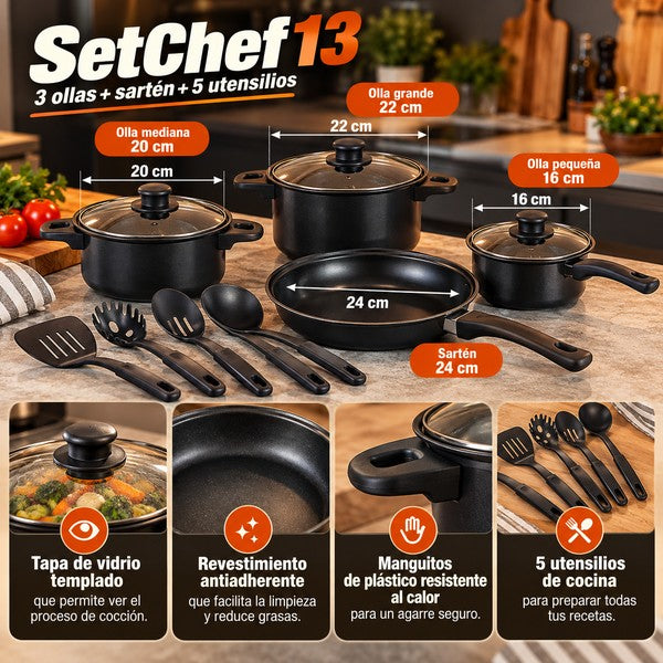 Set Chef 13 - Nunca Más se te Pega la Comida